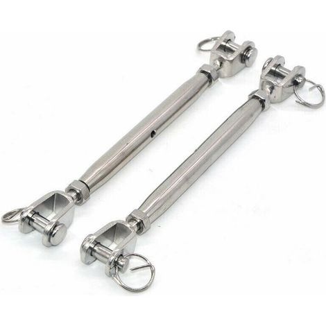 2er-set Edelstahl-seilspanner M6 Aus 304-edelstahl Mit Magnetischem Verschluss, Edelstahl-kabelspanner, Drahtspanner Mit Geschweißten Und Geschlossenen Enden, Edelstahlschraube Zum Verschließen