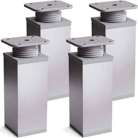 1 Satz Mit 4 Möbelfüßen, Höhe: 100 Mm (+100 Mm) Verstellbar, Eckform: 40 X 40 Mm