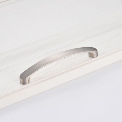 Set Aus 5 Möbelgriffen Aus Gebürstetem Nickel – Lochabstand 160 Mm – Abmessungen 175x26x16 Mm – Für Schränke Und Schubladen