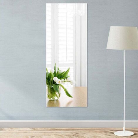 Selbstklebender Wandspiegel 50 X 100 Cm – Flexibles Acryl, 0,3 Mm Dick – Glatte Spiegeloptik Für Bad Und Küche