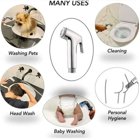 2 Stück Bidet-sprühgerät, Wc-duschkopf-toilettenspray Zur Reinigung Der Toilette, Haustierbad, Persönliche Hygiene