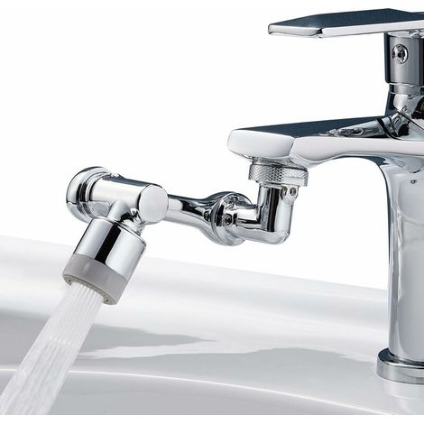 1080° Drehbarer Verlängerungshahn, Multifunktionaler Wasserstrahlregler, Drehbare Hahnverlängerung Mit Luftsprudler, 2 Modi, Hahnadapter Mit Universellem Messing-luftsprudler