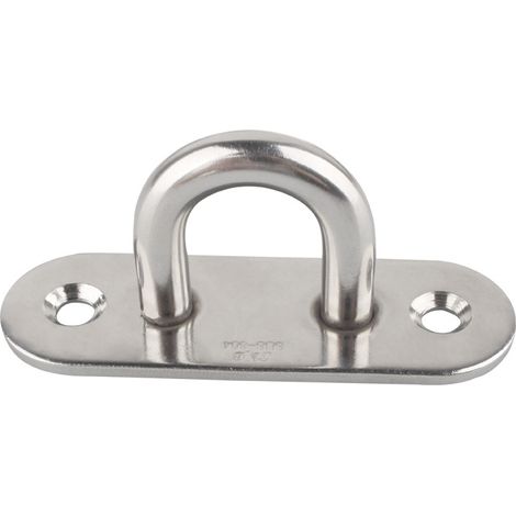 12 Stück Edelstahl-haken, U-förmige Metallhaken Aus 304 Edelstahl, Ösenplatte Aus Stahl, U-förmige Metallhaken Mit 2 Löchern, Tragen Bis Zu 150-200 Kg Gewicht, Mit 24 Schrauben (5 Mm)