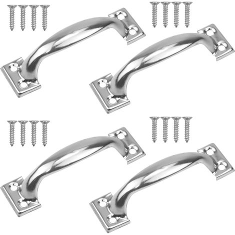 98mm-küchengriffe, 4er-set Schrankgriffe Aus Metall Mit Schrauben Für Küche, Schlafzimmer Und Schränke (silber)