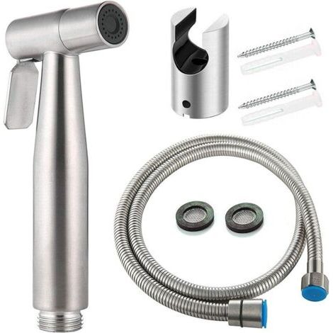 Handbidet Aus Edelstahl 304 – Flexibler Schlauch 120 Cm – Wandhalterung Inklusive – Hygienische Und Hautfreundliche Reinigung