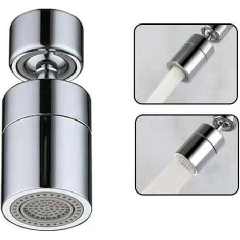 360° Drehbarer Wasserhahn-luftsprudler, Silber – 2 Modi (sprühnebel/kontinuierlicher Strahl), Wassersparend, Mit Integriertem Filter Für Küche Und Bad