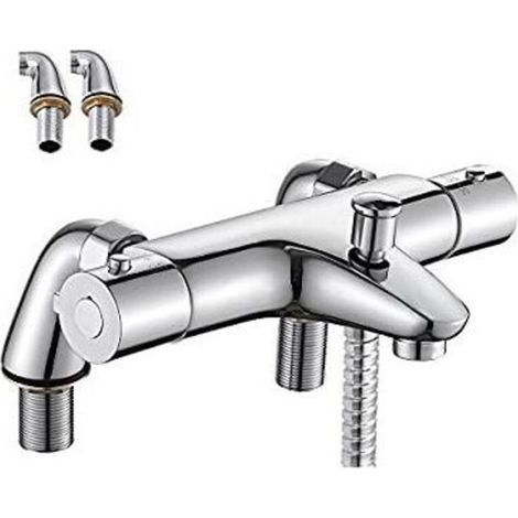 Thermostatische Badewannenarmatur, Thermostatische Bad-dusche Armatur Mit 38°c Sicherheitstaste, Thermostatische Duschhähne Für Badewanne, Messing, Verbrühungsschutz