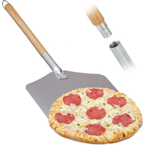 Pà Pizza, Aluminium, Holzgriff, Professioneller Pizzaschieber Für Ofen, 35cm Natur/silber