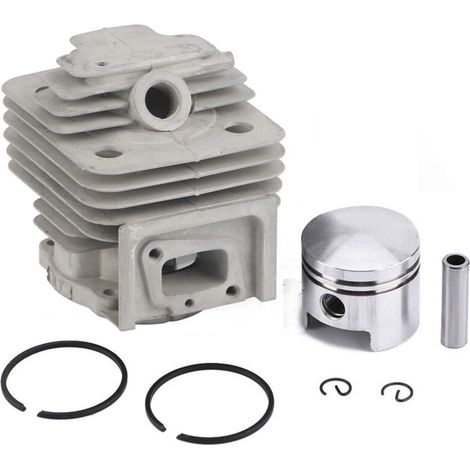 Zylinder-kolben-kit 44 Mm Für Motorsense Mitsubishi Tl52 Bg520 – Aluminiumlegierung – Inklusive 2 Kolbenringen Und 2 Sicherungsringen