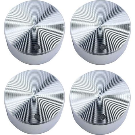 Satz Mit 4 Knöpfen Für Einbauplatten, 6 Mm, Legierung, Silberfarben