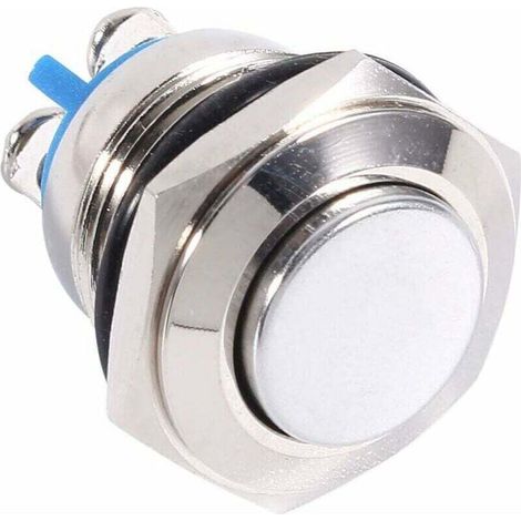 Drucktastenschalter, 12 V 16 Mm Wasserdichter Metall-drucktaster Für Auto Und Fahrzeug, Momentaner Hupenschalter Ein/aus