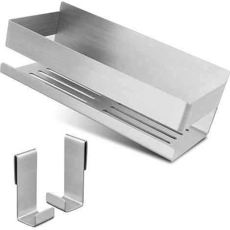 Duschregal Ohne Bohren – Edelstahl Sus304 – Selbstklebende Montage – Maße 230x100x80mm – Max. Belastung 5kg