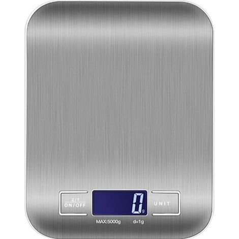 Elektronische Küchenwaage Für Den Gewerblichen Einsatz, 5 Kg/0,1 G, Multifunktionale Edelstahl-küchenwaage Für Haushalt Und Kochen, Hochpräzise Elektronische Küchenwaage