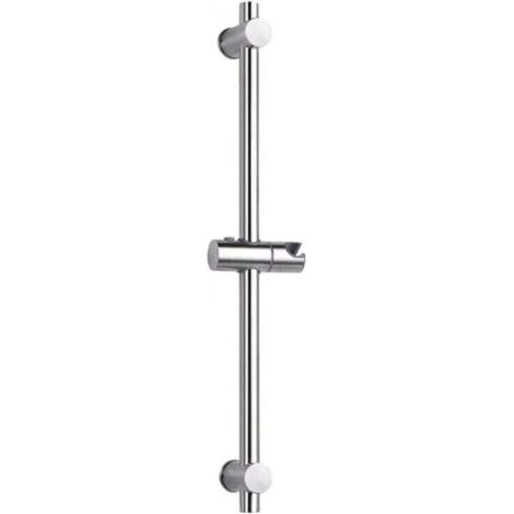 Duschstange Aus Edelstahl 304, Höhen- Und Neigungsverstellbar, Oberfläche Gebürsteter Edelstahl Und Poliertes Chrom, 66 Cm