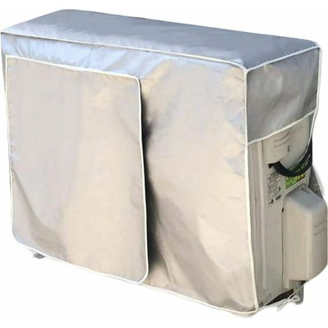 Outdoor-klimaanlagenabdeckung, Wasserdichte Abdeckung, Staubdichte Hülle Für Außengeräte Von Klimaanlagen Für Zuhause (92 × 35 × 69 Cm), Superma, Silber, 1 Stück