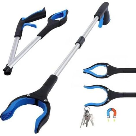 Greifzange, Teleskop-greifzange Mit Magnetkopf Und Haken, 360° Drehbar Und Faltbar, Müllgreifer, 82 Cm