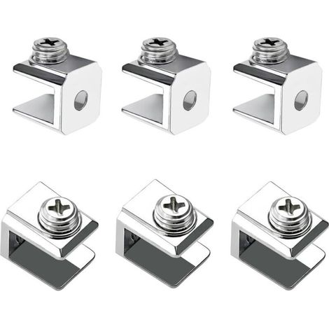16 Stück Glaszangen, Verstellbare Glashalterung, Halterungszange Aus Zinklegierung, Befestigungsklammer Für Glas Mit 3-8 Mm Dicke, Mit Schrauben