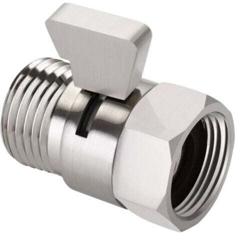 Durchflussregulierungsventil Für Wasser (gebürstetes Nickel), Absperrventil Für Handbrause Aus Gebürstetem Nickel, Einstellbares Wasserdruck-absperrventil, Standard-messinganschluss G1/2
