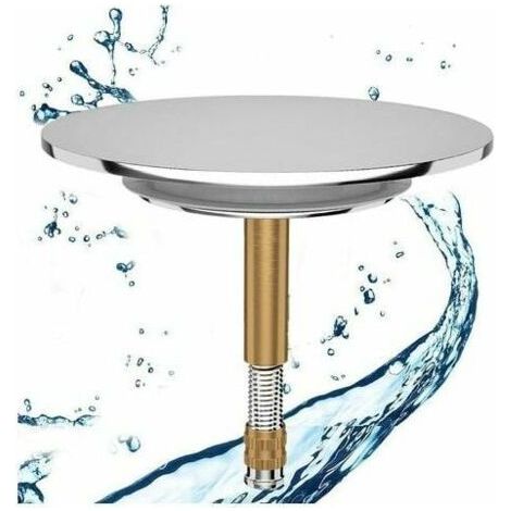 Badeablauf Ø 70 Mm Mit Doppel-dichtung, Höhenverstellbar, Universell, Kompatibel Mit Waschbeckenarmaturen, Aus Verchromtem Gehärtetem Messing, Rostfrei.