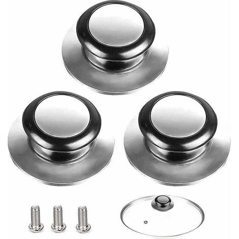 3-teiliges Set Deckelknöpfe, Topfdeckelgriff, Geeignet Für Glasdeckel Und Edelstahltopfdeckel, Für Küchenutensilien