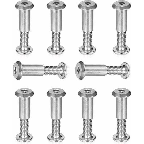Verbindungsschraube M6 X 25 Mm – Edelstahl – 10er-pack Sechskantige Schrauben – Für Holzmöbelmontage - Starlight