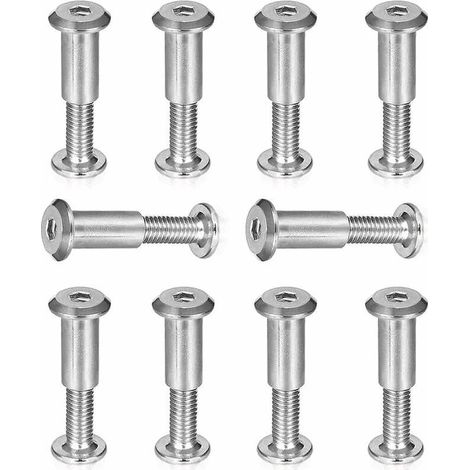 Verbindungsschraube M6 X 25 Mm – Edelstahl – 10er-pack Sechskantige Schrauben – Für Holzmöbelmontage - Starlight10pcs