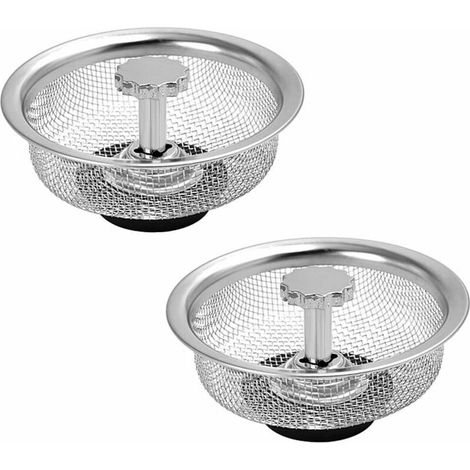 Spülenfilter, Abflussstopfen, 2x Küchenablauffilter Aus Edelstahl Für Küchenspüle Und Badezimmer, Durchmesser 3,26 Zoll