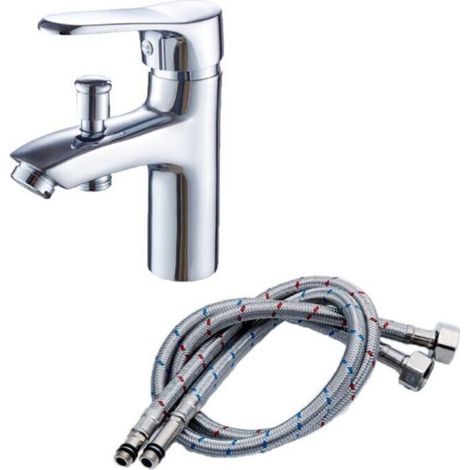 Bade-dusche-mischer - Schnelles Befüllen, Eco-stop-anschlag - Verchromt, Zweigang-schaltventil