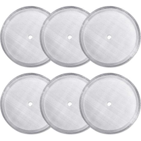 Ersatzfilter Für French Press – 6er-pack Edelstahlfilter Mit Feinem Mesh, Kompatibel Mit 1000 Ml (34 Oz / 8 Tassen)