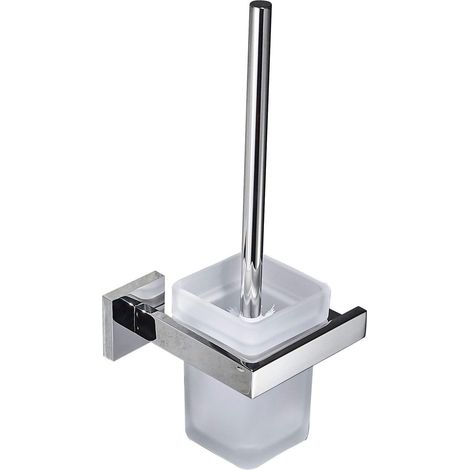Porte Brosse Toilette Wandhalterung, Wc-bürste Aus Edelstahl Und Glas, Chromglänzend Poliert