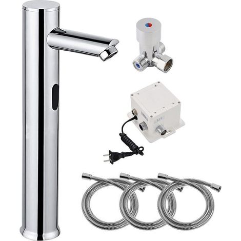Automatischer Wasserhahn, Sensor-wasserhahn, Einhebel-wasserhahn, Waschbeckenarmatur, Mischbatterie, Automatischer Wasserhahn, Batteriebetrieben, Einfach Und Praktisch, Berührungslose Toilette, Badezi