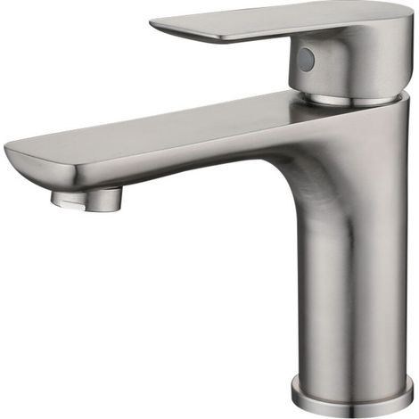 Edelstahl-waschbeckenmischer Sus304 – Gebürstete Oberfläche – Keramikventilkern – Einfache Installation – Für Warm- Und Kaltwasser