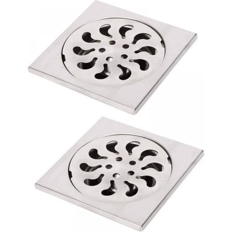 10x10x30mm 2 Stück Edelstahl-bodenablauf-siphon, Quadratischer Duschrost, Duschfilter, Haarfänger Für Badezimmer