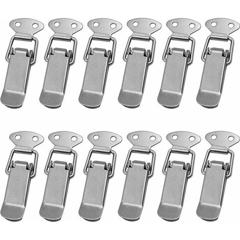 12-teiliges Set Aus Edelstahl-federriegeln – Hebelverschluss Für Kisten Und Schubladen – Abmessungen 72 Mm – Befestigung 4 Mm