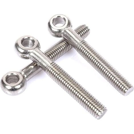 Augenschrauben, 304 Edelstahl Geschweißte Geschlossene Ringen, Augenschraube Mit Gewindestange M6×35mm, 4 Stück