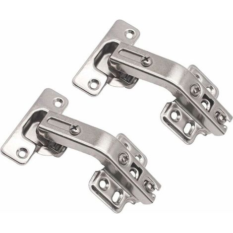 2 Stück Schranktürscharniere, Küchentürscharniere, Faltbare Schrankscharniere Für Küchenschränke, 135 Grad (silber)