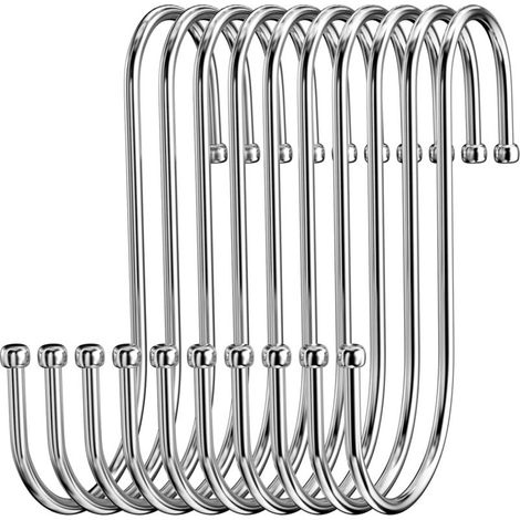 Edelstahl-s-haken, Robuster Metall-doppelhaken Zum Aufhängen Von Tassen, Kleidung, Töpfen Und Schüsseln (20 Stück)