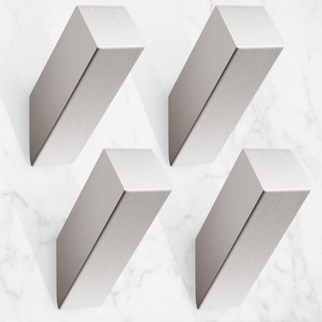 Handtuchhaken, Moderne Und Wasserdichte Silberne Wandhaken Für Das Badezimmer, Robuste Wandhaken Aus Sus 304 Edelstahl (4er-pack, Gebürstetes Nickel)