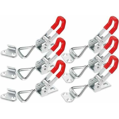6 Stück Trailer-verschluss, Schreiner-kniehebel, Kippverschluss, Verstellbarer Metall-kniehebel Gh-4001, Haltekraft 150 Kg, 330 Lb