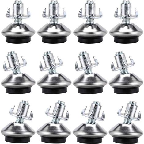 Verstellbare Drehfußschrauben M6 – 12er Set – Verstellhöhe 0,5'' Bis 0,8'' – Drehbare Basis Für Unebene Oberflächen