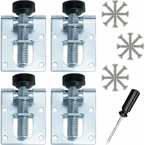 Verstellbare Möbelfüße Aus Verzinktem Stahl M10, Nivellierer Für Möbel, Tische, Schränke, Werkbänke Und Regale (4 Stück)