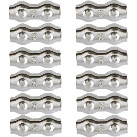 Edelstahl-kabelbinder 304 – 12er-pack Klemmen Für 2mm Metallseile – Einfache Installation Für Industrielle Anwendungen