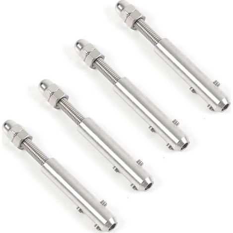 Edelstahl-seilspanner – 4er-pack Kabelklemmen 4 Mm – Kratzfeste Oberfläche – Zur Befestigung Und Abspannung
