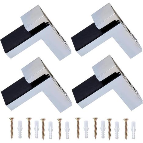 4 Stück Glas/holz Regalhalter Wandhalterung Für Regale Mit Einer Dicke Von 5 Bis 30 Mm - Fei Yu