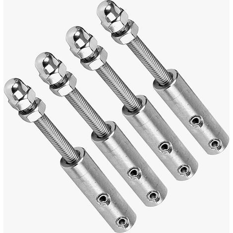4er-set Edelstahlschraubspanner Für 4-mm-stahlseile – Sichere Befestigung Zur Spannung – Wetterfest