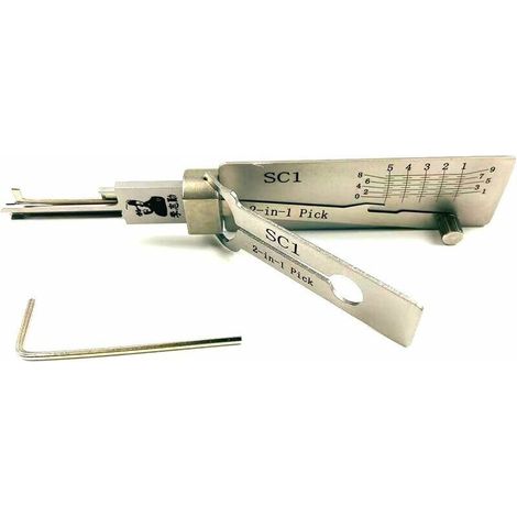Sc1 Lishi 2-in-1-werkzeuge Zum Öffnen Von Schlössern Für Professionelle Schlosser, Sc1 Lishi Dekodier- Und Pick-set