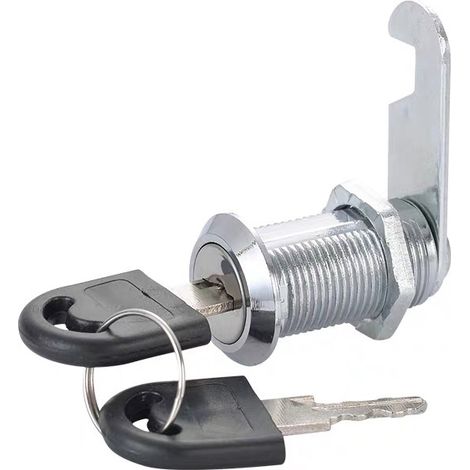 4 Stück Nockenschloss Mit Zylinder 25 Mm Briefkasten Schublade Schrank Schloss - Nockenschloss Aus Zinklegierung Silber