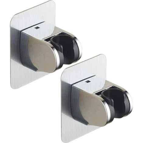 2 Stück Duschhalterung, Abnehmbarer Wand-duschkopfhalters Mit Verstellbarem Winkel, Wasserdicht, Schwerlast-wandhalterung Für Badezimmer Und Hotel