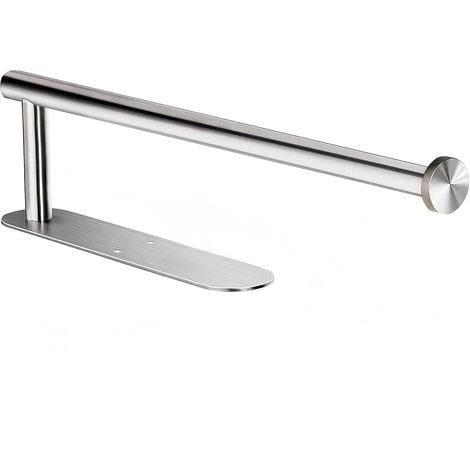 Silberne Edelstahl-toilettenpapierhalterung, 34 Cm Lang, Für Bad Und Küche, Wandmontiert, Klebbar Ohne Bohren, 1 Stück