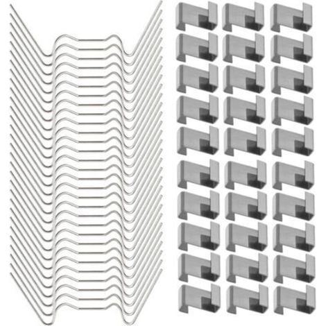 120 Stück Befestigungsklammern Für Glasfenster Im Gewächshaus Aus Edelstahl (mit 60 W-drahtklammern Für Die Verglasung Von Gewächshäusern Und 60 Z-überlappungsklammern Für Die Verglasung Von Gewächshä